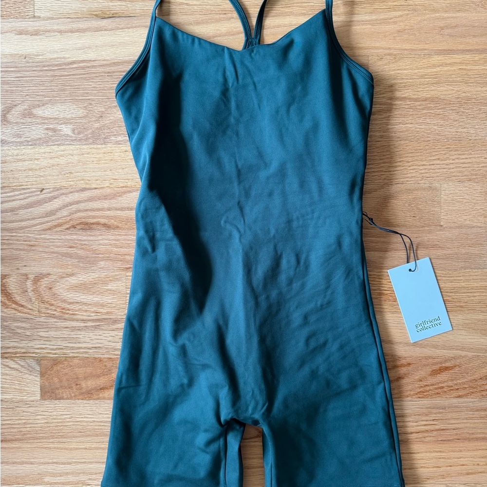 Girlfriend Collective Unitard in Teal